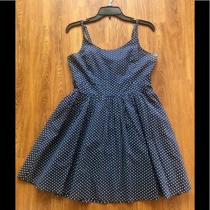 dELiA’s Vintage Style Navy Dot Dress